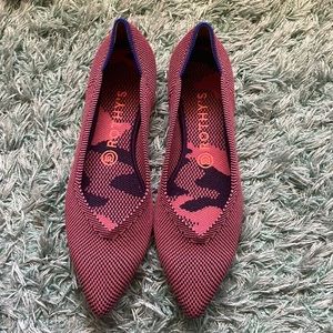 Rothys Rose double stitch points, NEW, sz 9